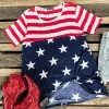Heimish Stars And Stripes Side Knot Top