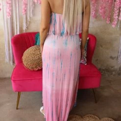 Cameo Cotton Candy Tie Dye Off Shoulder Maxi Dress Apparel