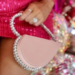 Hello 3 Am Pink Heart Shape Clutch Nashville Edition