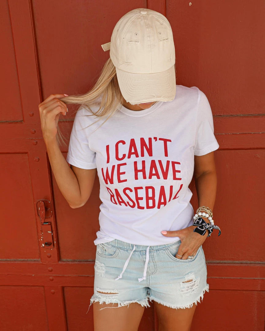 Canvas "I Can't We Have Baseball" Graphic Tee