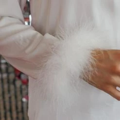 Made With Love White Satin Pajama Set