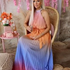 Flying Tomato Apparel Mustard Ombre Maxi Dress