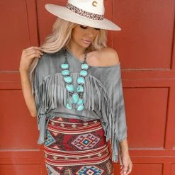 Blue Buttercup Apparel Houston Rodeo Aztec Skirt