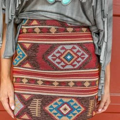 Blue Buttercup Apparel Houston Rodeo Aztec Skirt