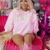 Pink Judith March "Wifey" Oversized Sweatshirt