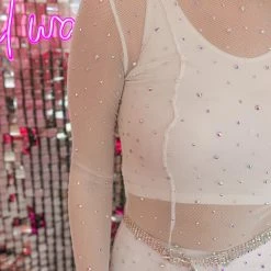 BANJUL Apparel Rhinestone White Maxi Tunic