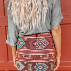 Blue Buttercup Apparel Houston Rodeo Aztec Skirt