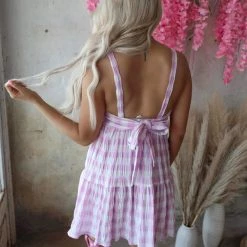 Fascination Lilly Lavender Gingham Dress