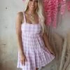 Fascination Lilly Lavender Gingham Dress