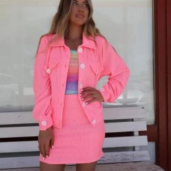 Hailey + Co Paige Pink Button Up Shirt Apparel