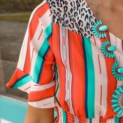 Tracies Red Striped Smocked Waist Mini Dress Apparel