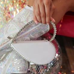 Hello 3 Am White Heart Shape Clutch Bridal
