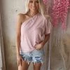 Bibi Blush One Shoulder Top Apparel