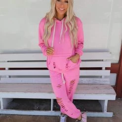 The Lace Cactus Apparel Bella Bubblegum Hoodie