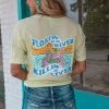Canvas "Floatin' On The River" Lime Graphic Tee