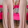 Magia Apparel Taupe Slinky Palazzo Pants