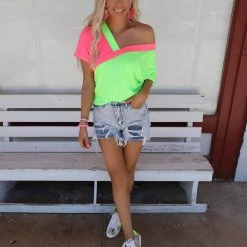 Bibi Grace Neon Green Top