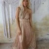 Luxxel Apparel Rose Gold Sequin Maxi Gown