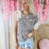 Bibi Leopard And Lace Detail Top