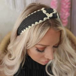 Koko + Lola Black And Boujee Koko Black And White Knot Headband