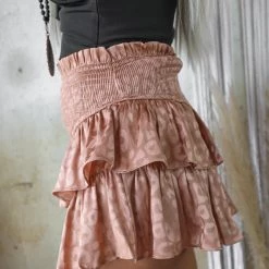 EEISOME Tandy Taupe Leopard Mini Skirt