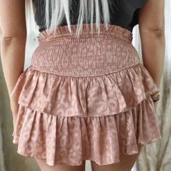 EEISOME Tandy Taupe Leopard Mini Skirt