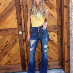 GJG Denim Dahlia Dark Wash Bell Bottoms Apparel