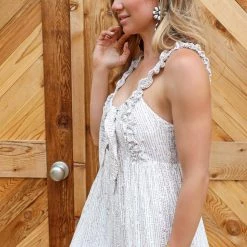 Endless Blu Apparel Lana Ivory And Cocoa Maxi Dress