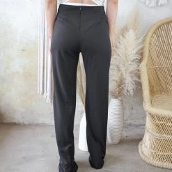 Canvas Apparel Bishop Black High Waist Trouser Pants