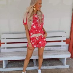 White Birch Karla Stars Shorts Set