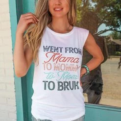 Cottage Heritage (Canamelo Trend) White "Mama To Bruh" Graphic Tank Apparel