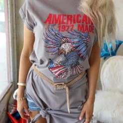 Zutter Grey "American Made 1977" Graphic Dress