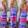 Heimish Julie Coral And Navy Ombre Maxi Dress Apparel