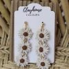 Clay House Colours Spring Brunch Collection Sulien 3 Tiered Daisy Clay Earrings