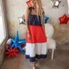 Haptics Kendra Patriotic Colorblock Dress Apparel