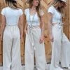 Mazik Taylor Oatmeal Linen Jumpsuit Apparel