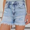 Risen Apparel Sheena Light Stone Wash Shorts