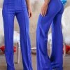 Canvas Apparel Royal Blue High Waist Pintuck Trousers
