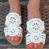 Qupid Rosa Off White Raffia Woven Sandals Boho Babe