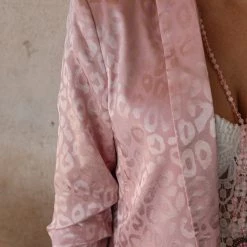 EEISOME Cheyenne Mauve Satin Leopard Blazer