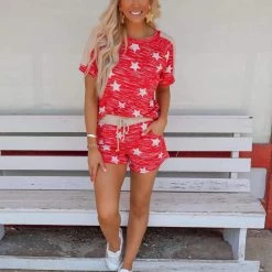 White Birch Karla Stars Shorts Set