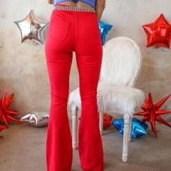 JC + JQ Rayla Red Bell Bottoms