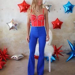 JC + JQ Lynzee Royal Blue Bell Bottoms