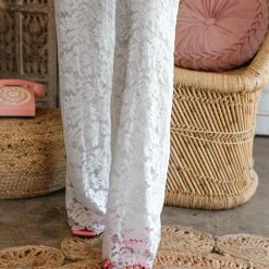 Daphnelo Josie White Lace Jumpsuit Apparel