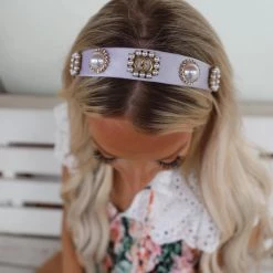 The Lace Cactus White Pearl And Rhinestone Headband