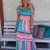 Bibi Emelia Striped Maxi Dress Apparel