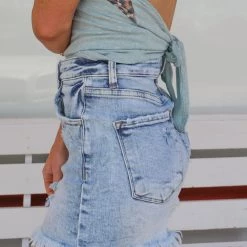 Risen Apparel Sheena Light Stone Wash Shorts