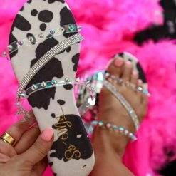 So Me Kelsey's Faves Cow And Rhinestone Sandals