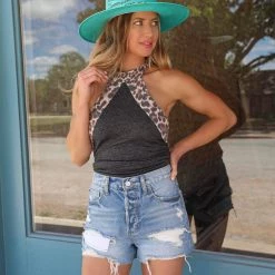 Cello Apparel Edith Light Denim High Rise Shorts