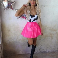 Daisy Corsets Hot Pink Barbie Skater Skirt